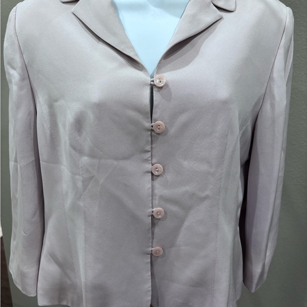 Petite Sophisticate Light Pink/Mauve Blazer with shoulder pads